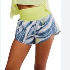 FP Movement | Carpe Diem Print Shorts Yellow Blue Free People